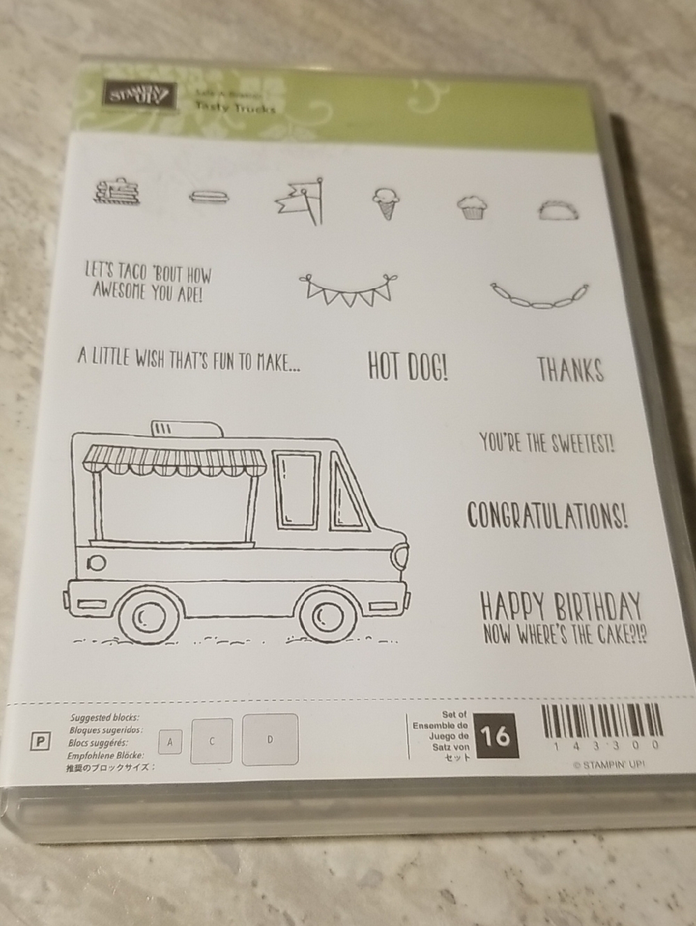 Stampin' Up! Tasty Trucks Stamp Set - New